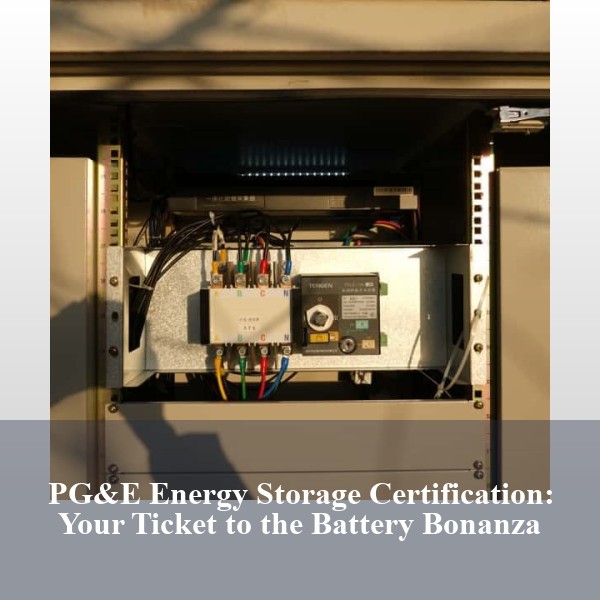 PG&E Energy Storage Certification: Your Ticket to the Battery Bonanza